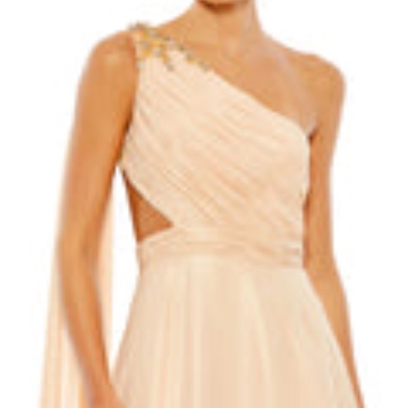 Mac Duggal Float One Shoulder Open Back Gown - Picture 14 of 14